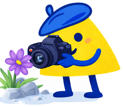 D.A.R.C.I taking a photo with camera