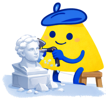 D.A.R.C.I examining a classical bust